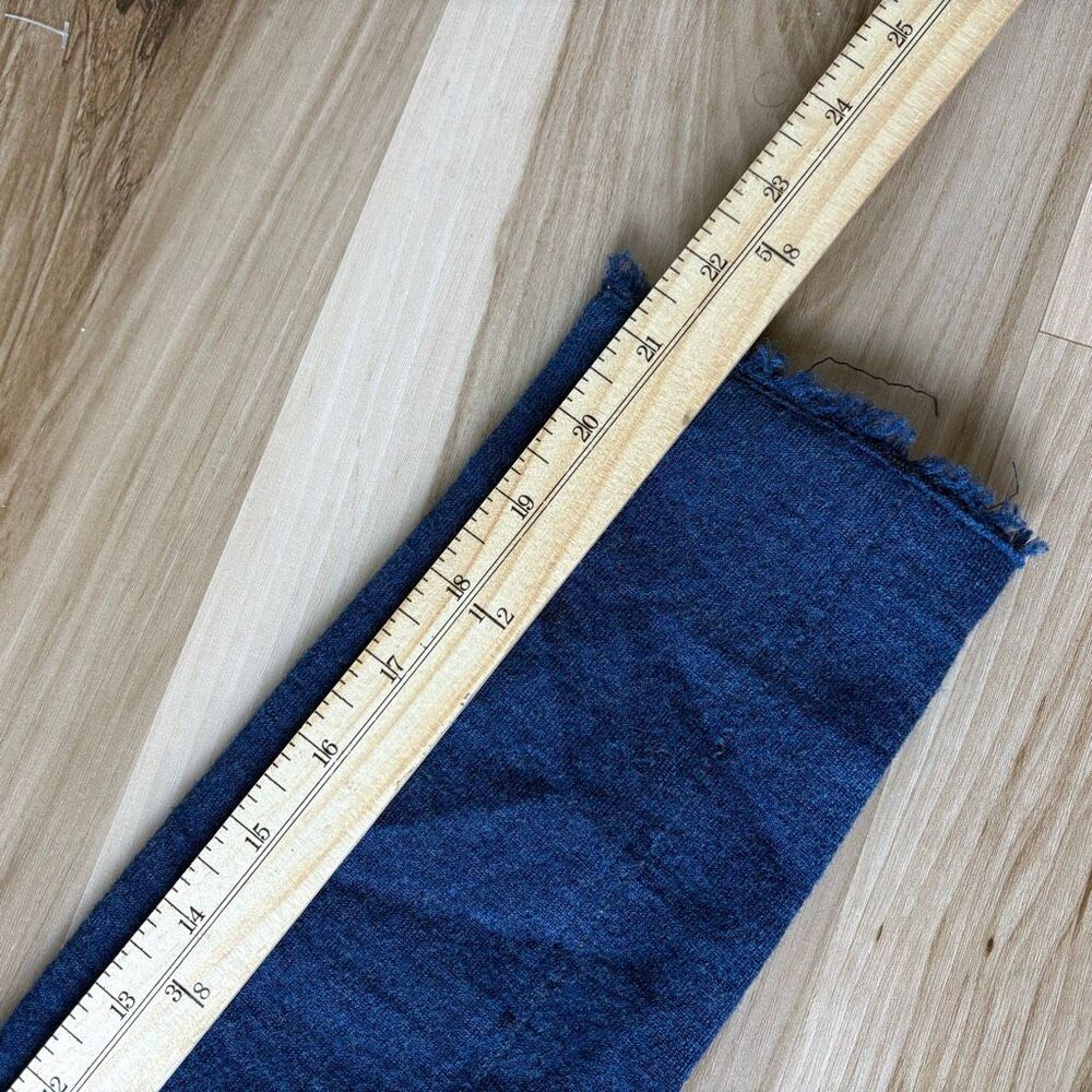 Eileen Fisher Blue Wool Snap Closure Fringe edges size PL - Picture 8 of 8